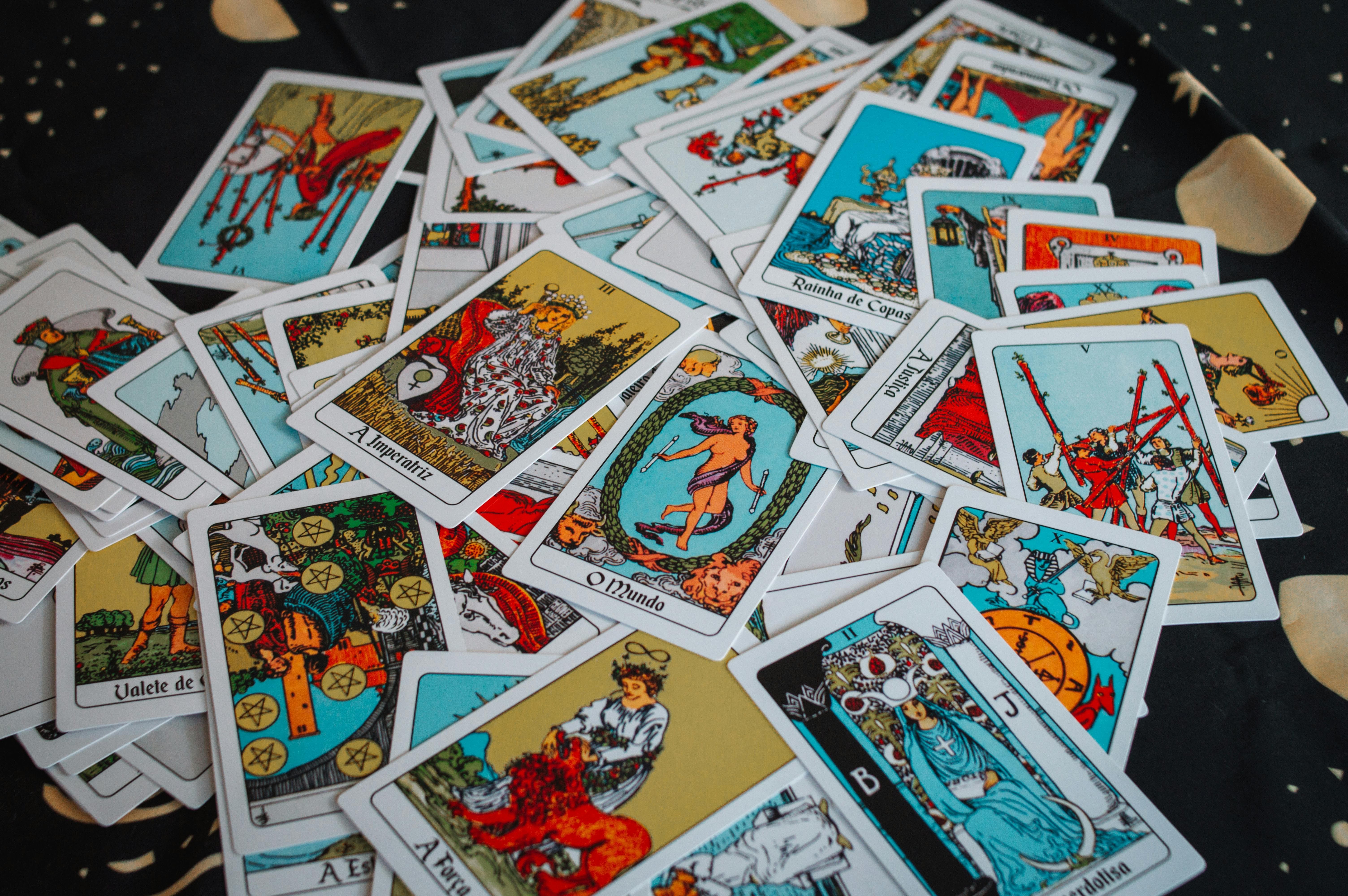A deck of tarot cards